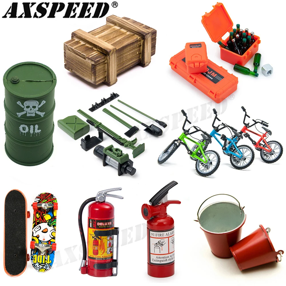 AXSPEED Accesorios de Decoración para Coches RC, Mini Modelos para Crawler RC 1/10 Axial SCX10 90046 TRX4 TRX6 6X6