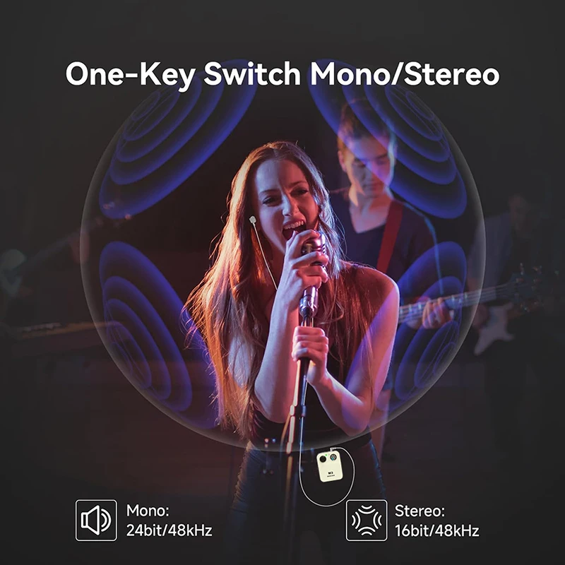 Sistema de Auriculares Inalámbricos Intrauditivos para Monitoreo, para Cantantes y Grupos, 2.4G, Rendimiento en Tiempo Real, Retroalimentación de Audio, Estéreo