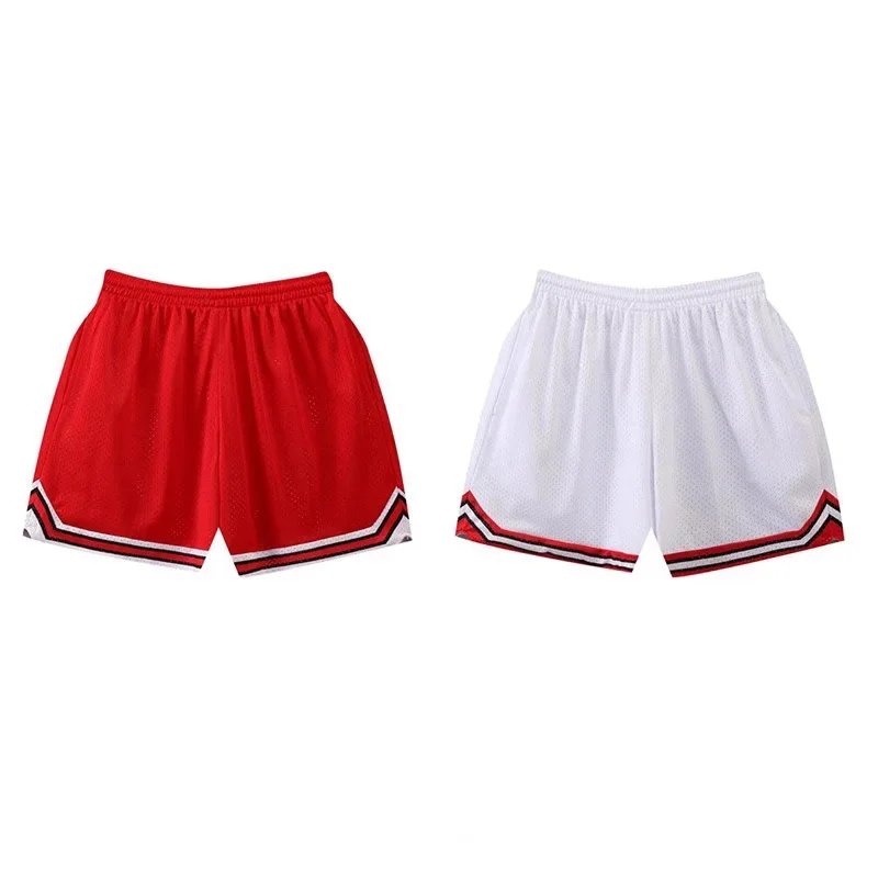 Pantalones de baloncesto para hombre y mujer, Shorts deportivos americanos, transpirables, informales, para correr, holgados, absorbentes de sudor, Verano