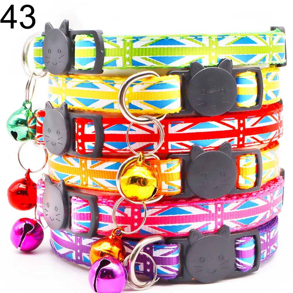 100 Uds Collar para perros Collar de gato gargantilla de entrenamiento cuello personalizado dibujos animados impreso etiqueta de identificación de perro accesorios antipérdida