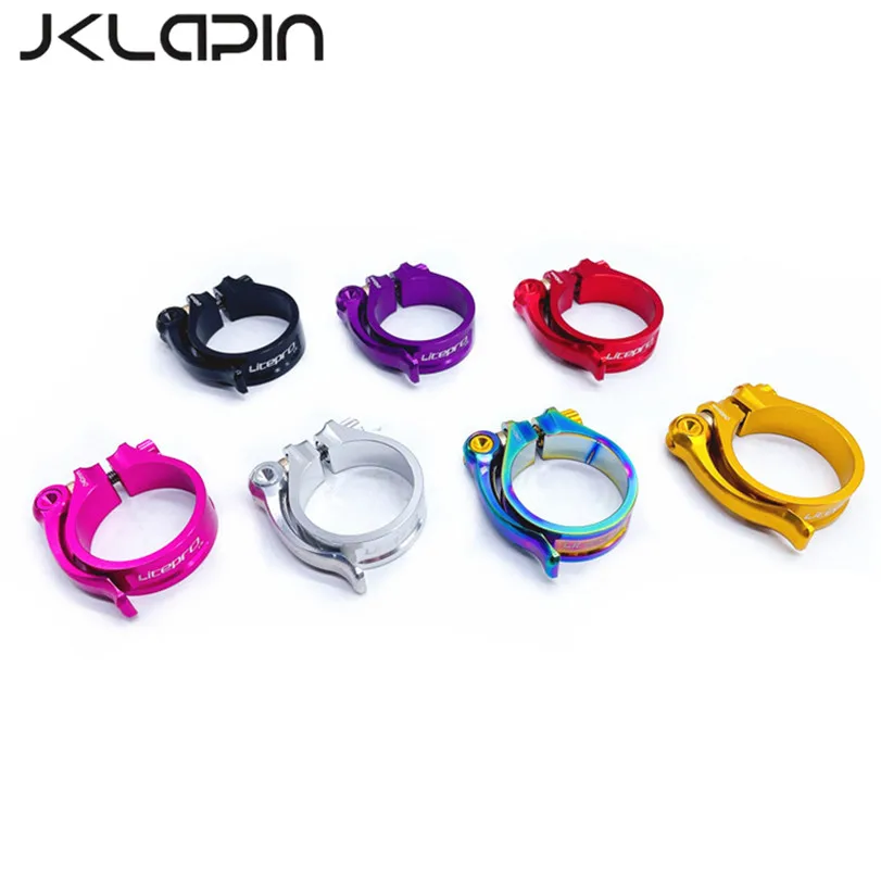 JKLapin-Tubo de cabeza de eje de titanio para bicicleta, abrazadera de Tubo Estándar de liberación rápida de 40MM, Clip de tubo de cabeza de pájaro, hebilla de tubo estándar P30