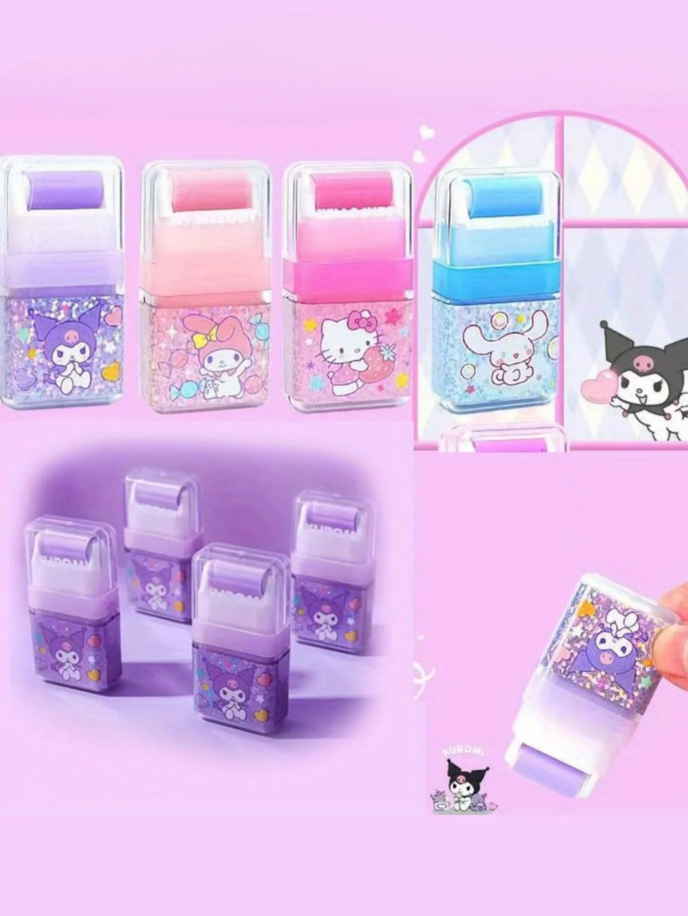 1 unidad de borrador creativo y lindo con imagen de dibujos animados de Hello My Melody, Kitty, Kuromi y Cinnamoroll