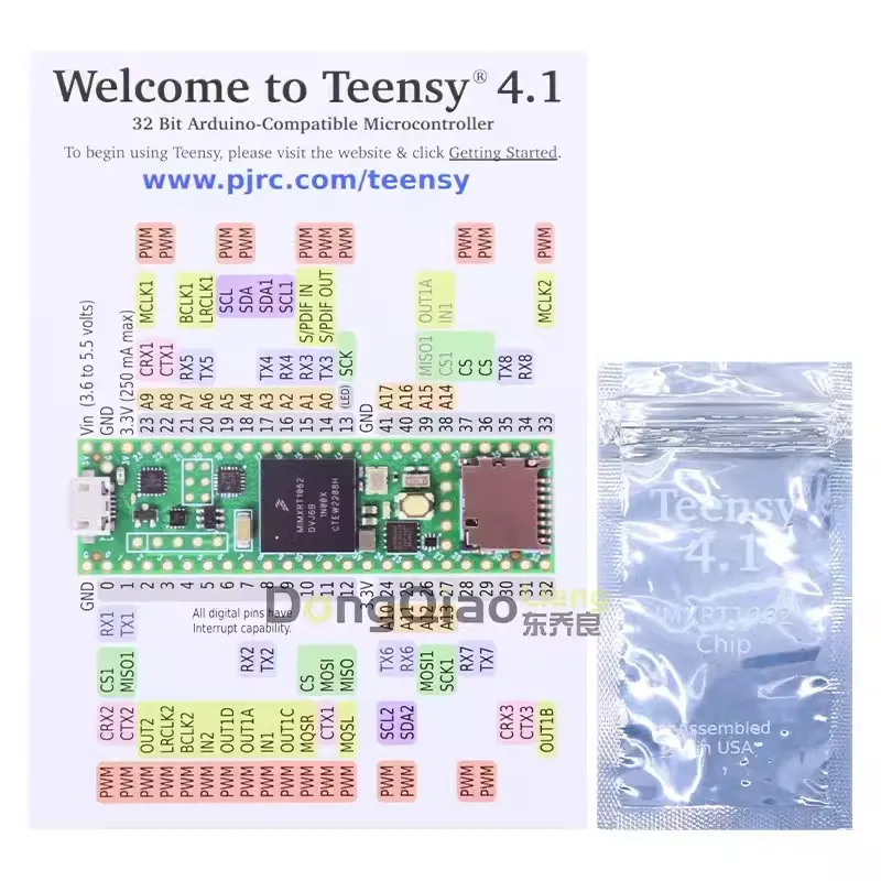 Placa de desarrollo de módulo Teensy 4,1 DEV-16771 NXP iMXRT1062, Arduino 600MHz, stock Original