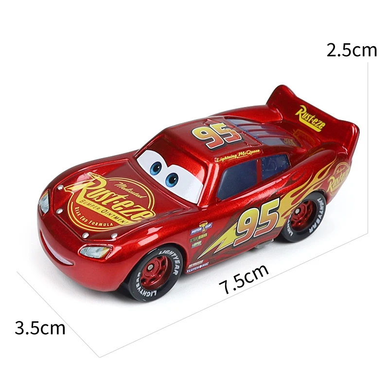 Coches 3 de Pixar, Juguete de Coche, Serie Lightning McQueen, Modelo Fundido a Presión 1:55, Estilos Básicos y Versión Plateada, Coche de Juguete de Aleación para Niños