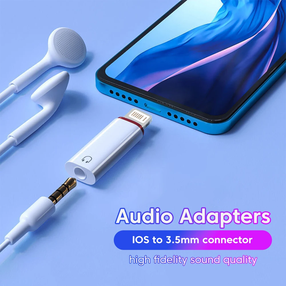 Adaptador Lightning a conector AUX de 3,5 MM para iPhone 14, 13, 12Pro, adaptador tipo C, conector para auriculares, divisor de Audio, accesorios para teléfono