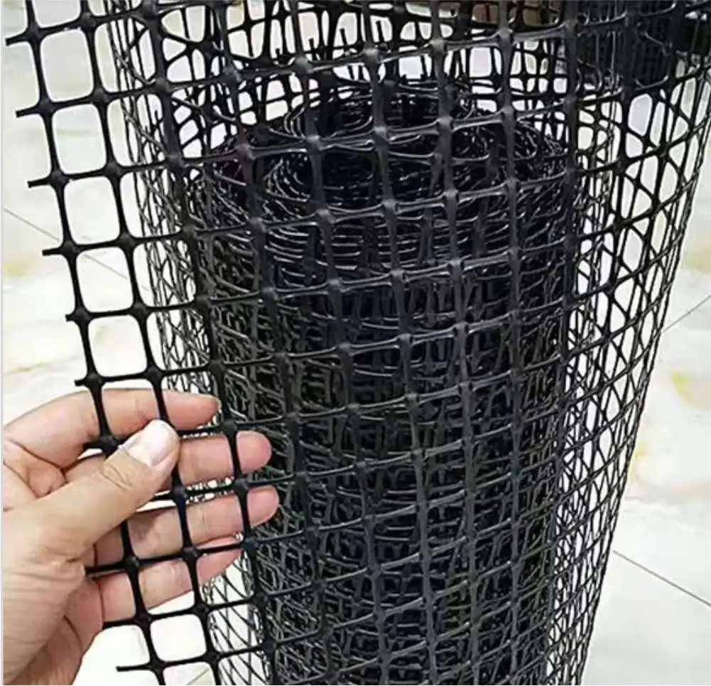 Red de malla de plástico negro a prueba de fugas, red de seguridad para jardín, gato, mascota, pollo, patos, malla de celosía, valla, barandilla para balcón, protección de escaleras