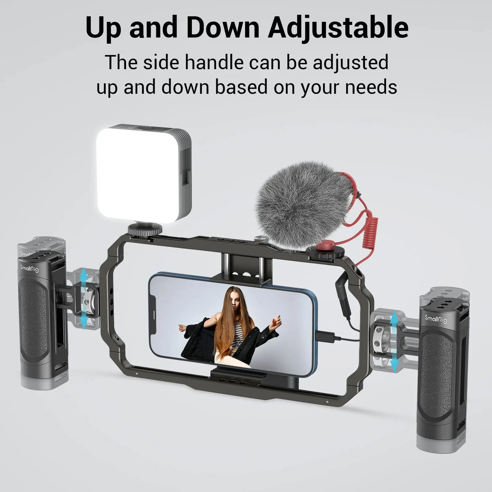 Mango lateral SmallRig para iPhone 14, soporte de vídeo para teléfono inteligente, ligero, 1/4 hilos, empuñadura Universal de liberación rápida 2772