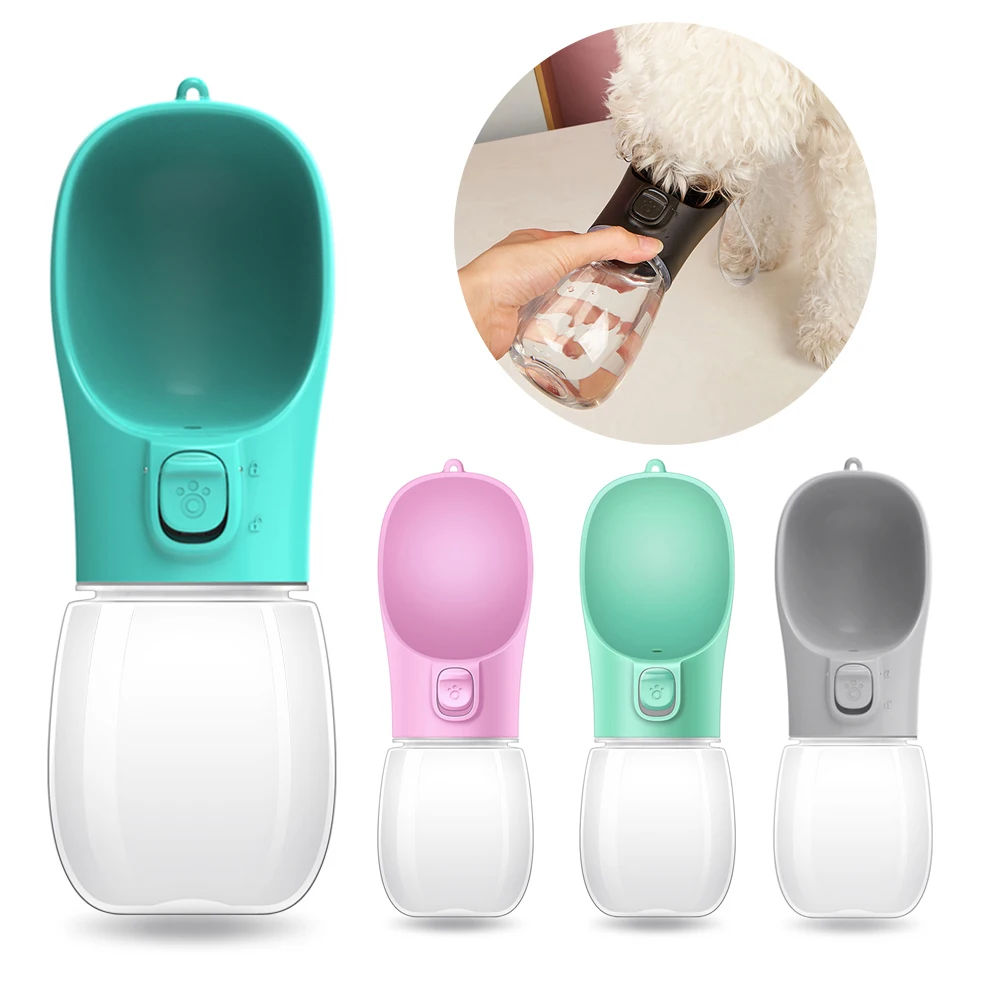 Botella de agua portátil para perros pequeños y grandes, cuenco para caminar al aire libre, botella de agua de viaje para cachorros, cuenco para beber para gatos, suministros para perros