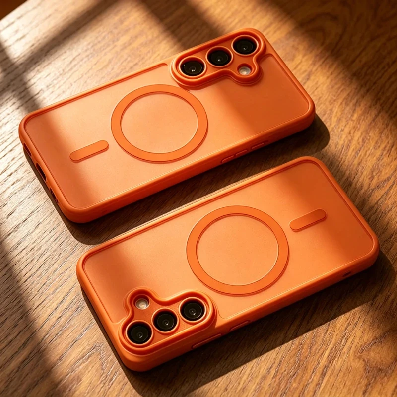Funda magnética mate para Samsung Galaxy S26 S25 S24 S23 Ultra Plus FE A57 A56 A37 A17 A16 A26, funda de carga inalámbrica Magsafe