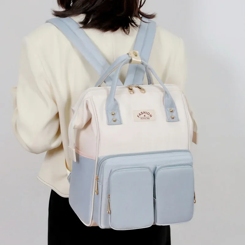 Bolsas de mamá multifuncionales de gran capacidad para salidas, mochila de viaje, bolso portátil impermeable para madre y bebé, mochila para mujer