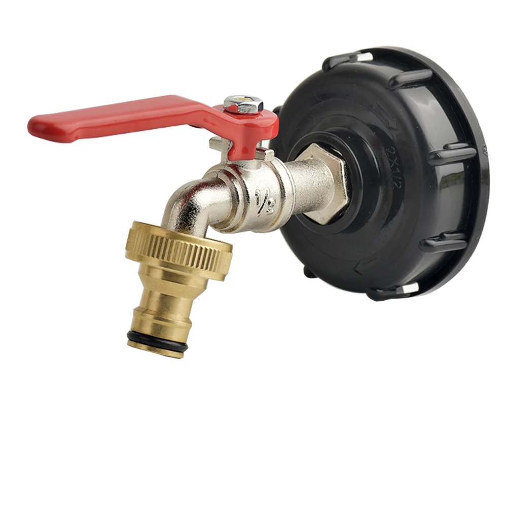 Grifo de salida IBC con conector de 3/4 de pulgada - Adecuado para la mayoría de contenedores IBC - Grifo exterior estándar de la UE para tanques de agua