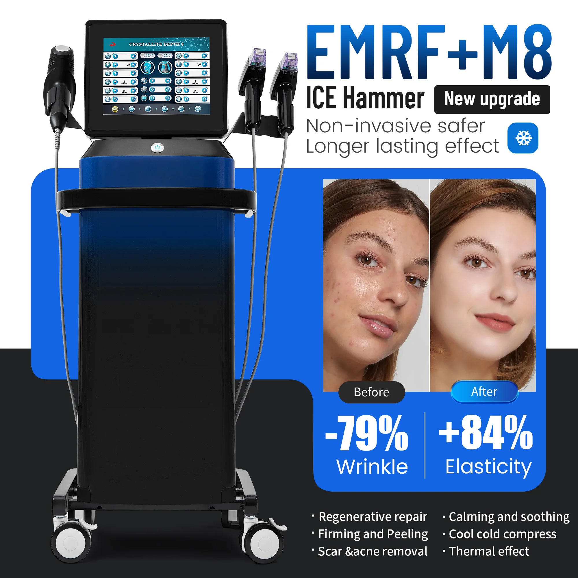 Dispositivo Facial 3 en 1 Morpheus8 RF Microneedling: Herramienta para Reafirmar la Piel, Antienvejecimiento y Reducción de Arrugas