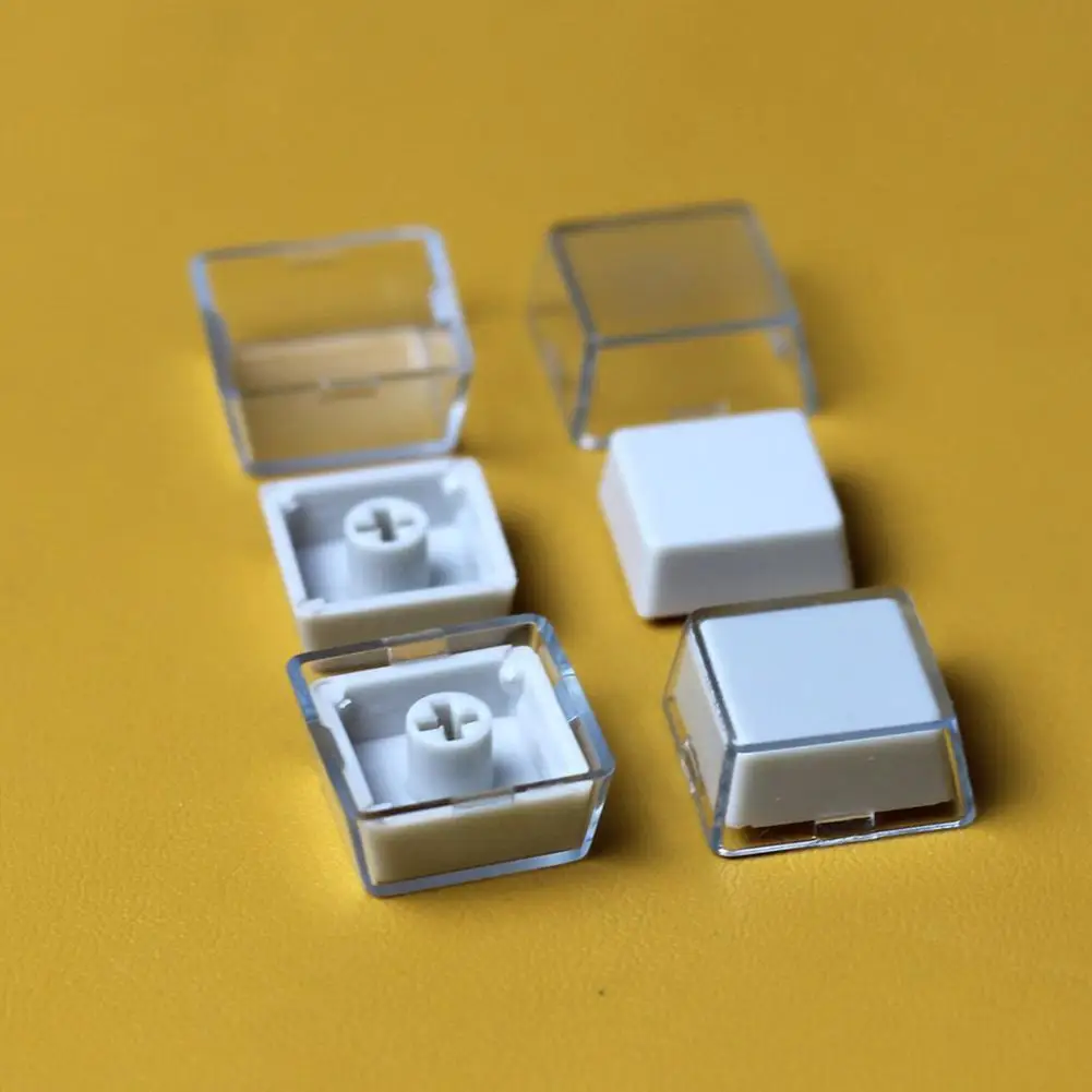 Teclas transparentes de doble capa, Clips de papel extraíbles, interruptor MX personalizado, protección de carcasa relegendable, 1/10/Uds.