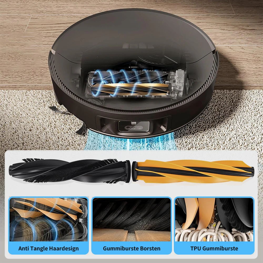 Paños de Limpieza, Bolsas para Polvo para Dreame X50 Pro/X50 Ultra/X50 Master/L40S Pro Ultra/L50 Pro Ultra/MOVA V50 Ultra, Cepillo Lateral Principal, Filtros