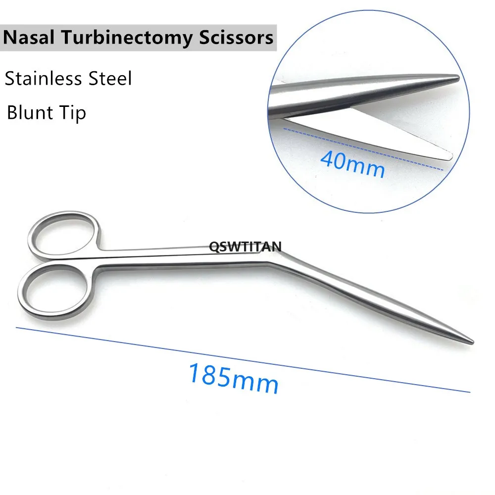 Tijeras nasales de acero inoxidable, tijeras quirúrgicas para rinoplastia, instrumento quirúrgico de operación de borde afilado, 1 Uds.