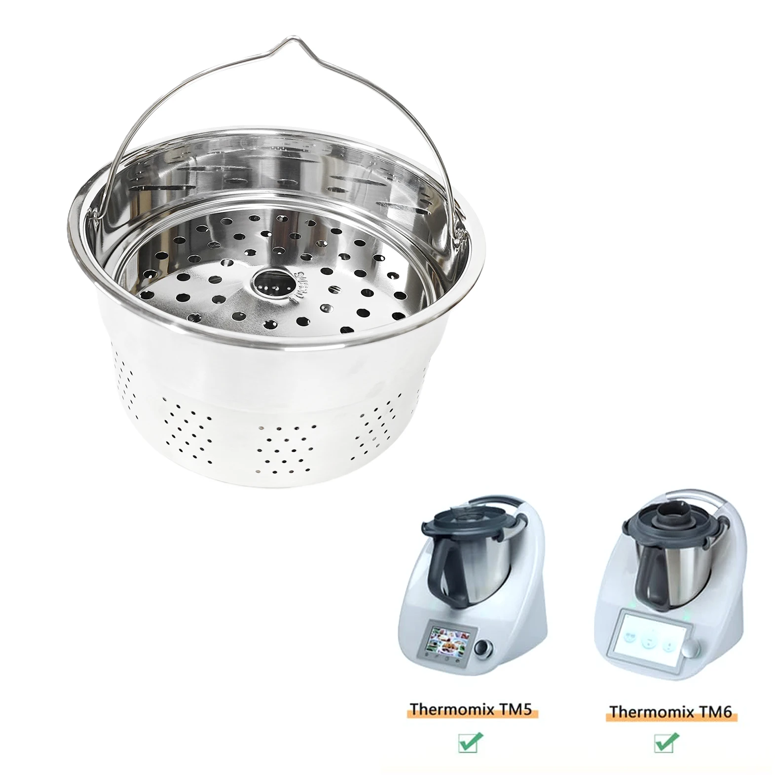 Vaporizador para Thermomix TM5 TM6 TM7 Olla arrocera para alimentos Cesta al vapor de acero inoxidable