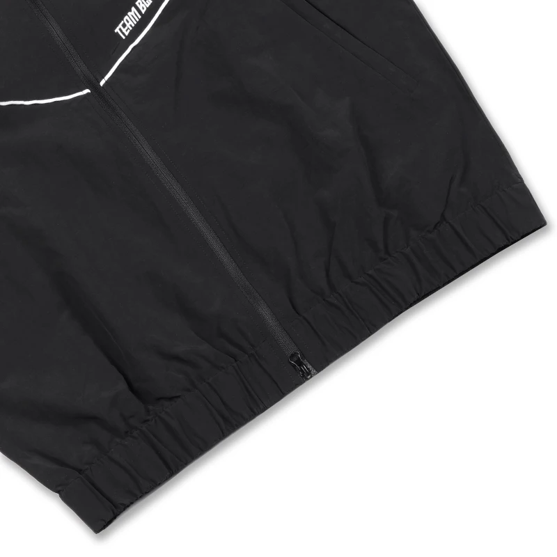 Jinx Team-Chaqueta negra cortavientos Unisex, abrigo deportivo para hombre y mujer, ropa deportiva holgada, Top de manga larga bordado, prendas de vestir exteriores Y2k