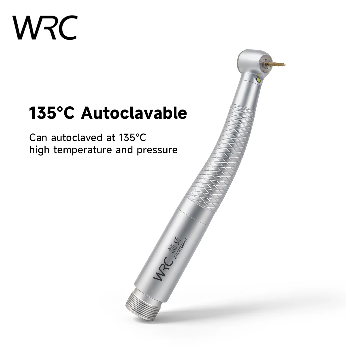 Turbina dental de alta velocidad LED con rodamientos cerámicos, 4 orificios, refrigeración por pulverización de agua, botón pulsador, para uso odontológico