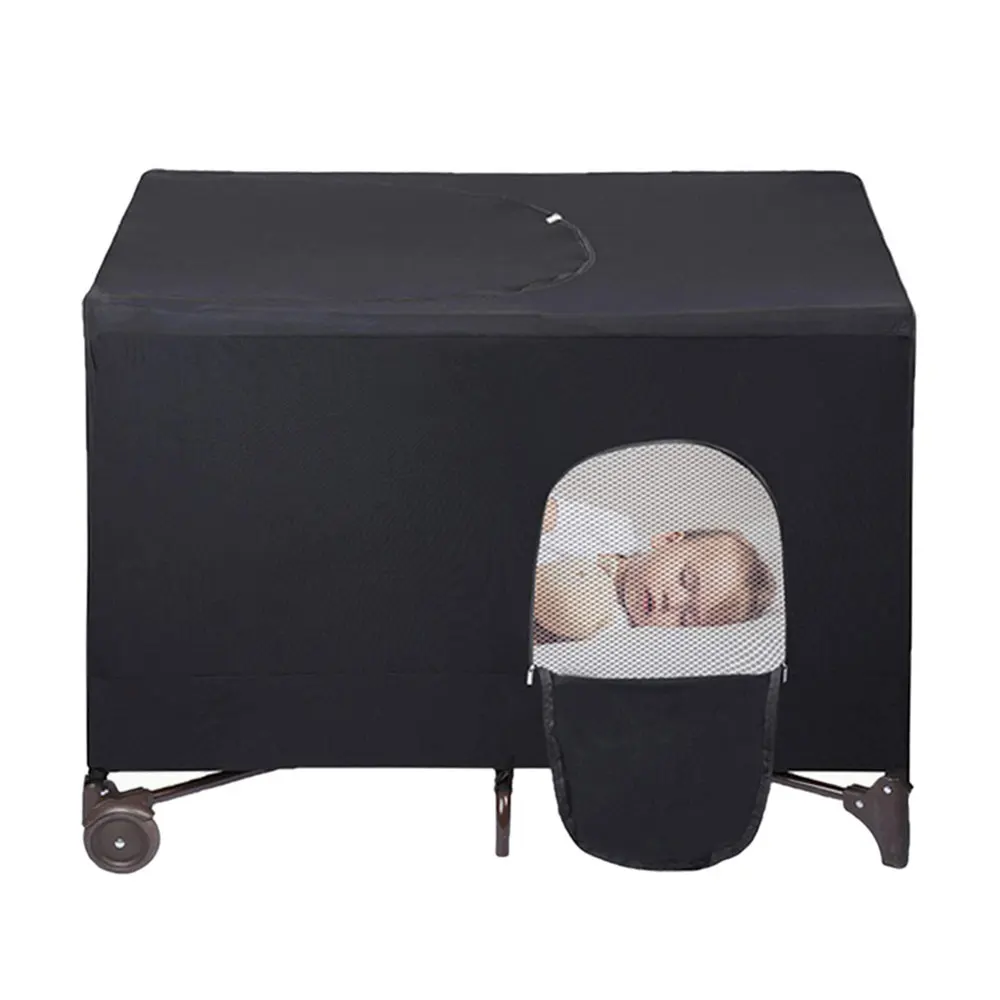 Cubierta de dosel para cuna opaca, estirable, transpirable, portátil, cama de bebé, tienda opaca, cortina parasol compacta de seguridad, decoración de habitación