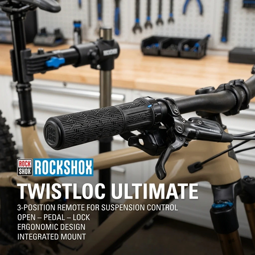 ROCKSHOX-Twistloc Ultimate REMOTE 3P Pedal abierto y bloqueo, opciones 2P, izquierda y derecha, accesorios para bicicleta de montaña y carretera, ciclismo