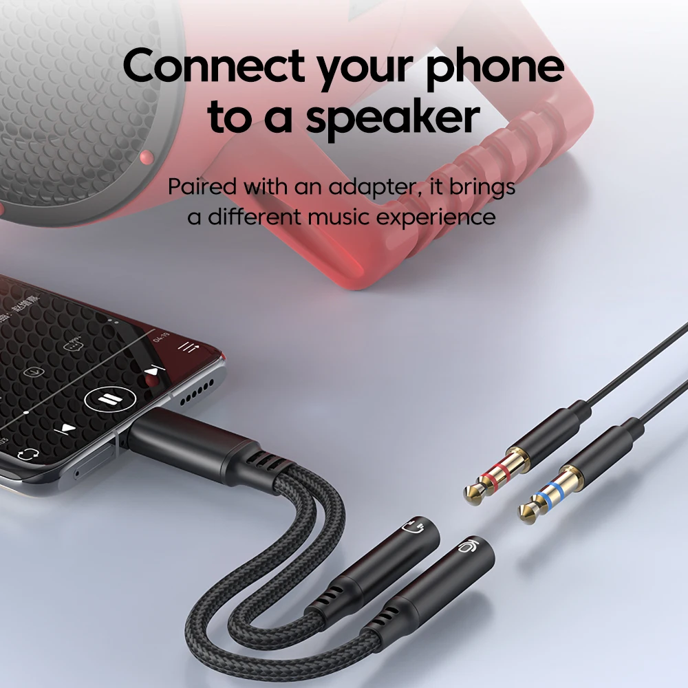 OLAF tipo C a doble conector de 3,5mm micrófono escucha DAC USB C adaptador de Audio 3,5mm Aux hembra para iPhone 16 15 convertidor Samsung