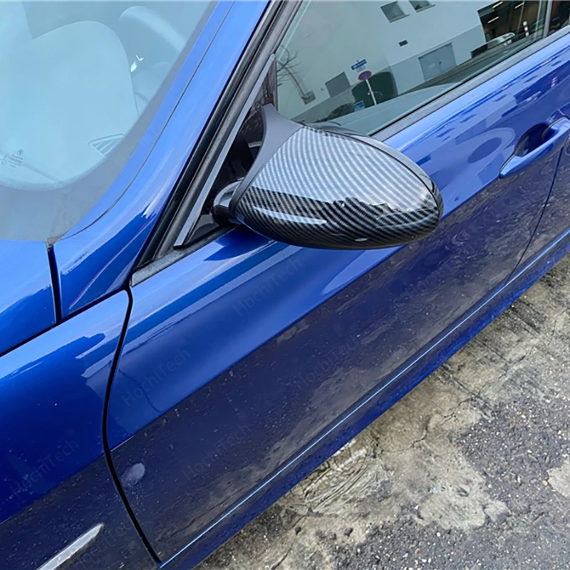 Retrovisor lateral de alta calidad estilo M3 M bocina diseño de fibra de carbono cubierta de espejo para BMW 1 3 Series E81 E82 E87 E88 E90 E91 E92 E93