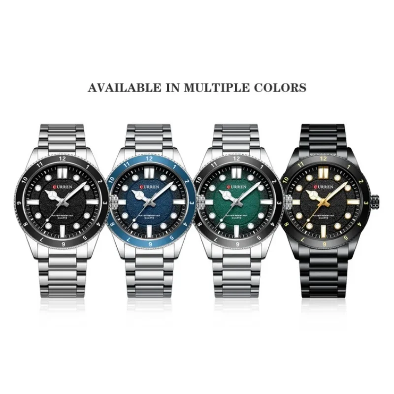 Reloj Deportivo Militar CURREN 8450 para Hombre, con Luz Nocturna, Resistente al Agua, Correa de Acero, Cuarzo, para Negocios y Ocio, Relojes Masculinos