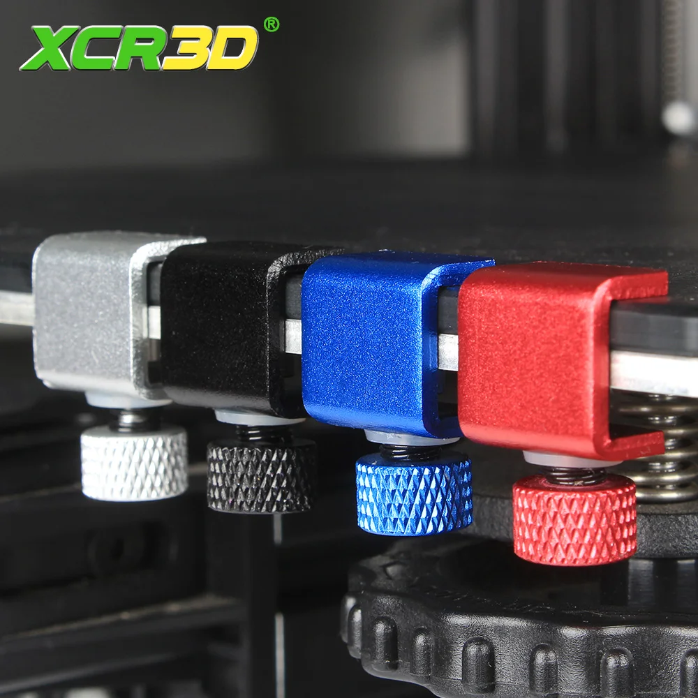 XCR3D 2 uds piezas de impresora 3D placa de vidrio abrazadera Clip plataforma de construcción retenedor de cama calefactable Clip fijo ajustable para Ender 3
