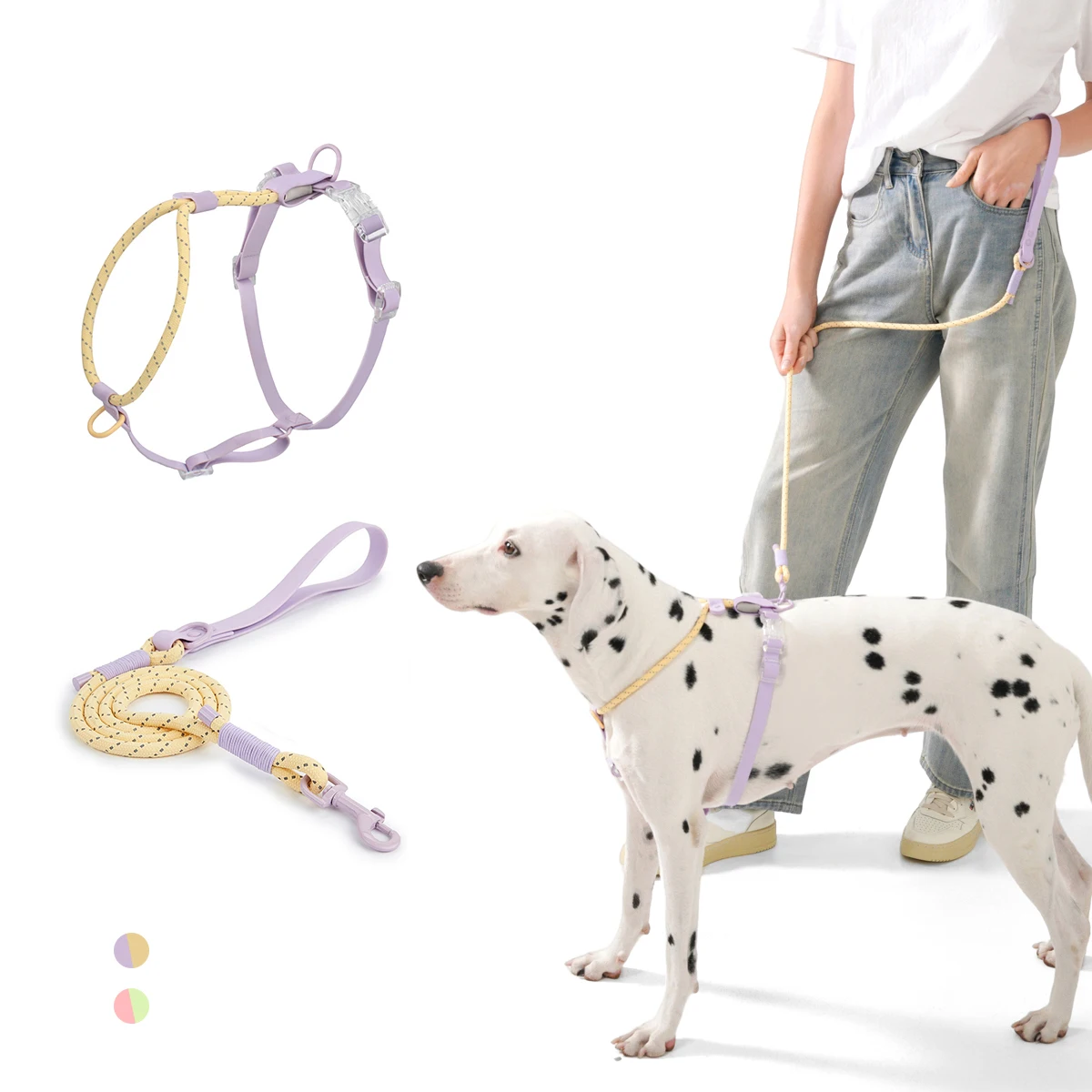 Arnés para perros pequeños y medianos, para verano, para pasear y correr al aire libre, arnés de moda, sin tirones, con correas reflectantes de nailon.
