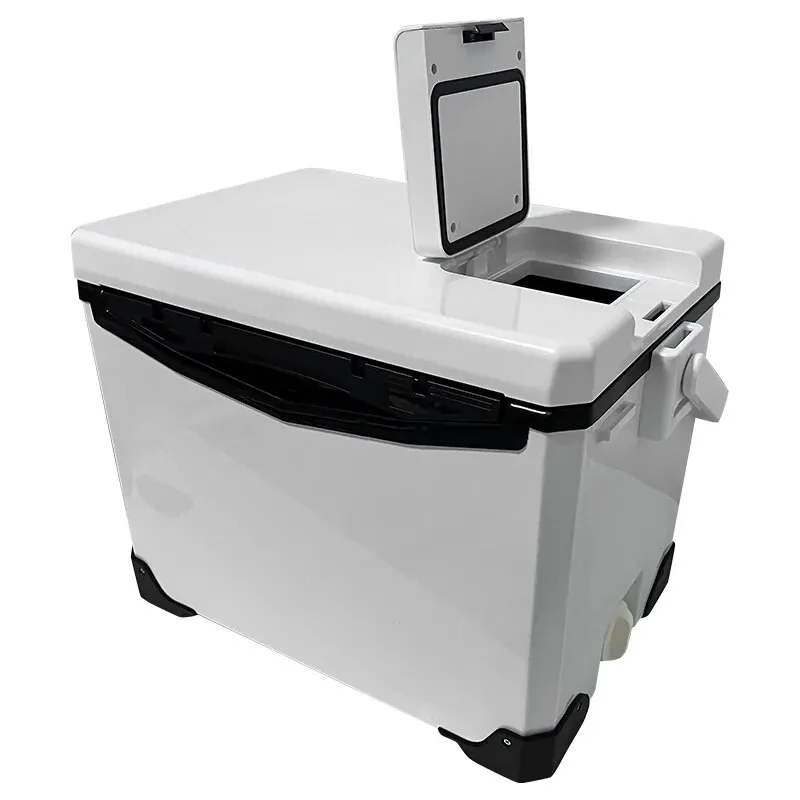 Caja enfriadora de pesca, caja de aparejos para tanque al aire libre, herramientas de almacenamiento de peces, mar, con agujeros de aire portátiles, 10L, 18L, 22L, 32L, 48L