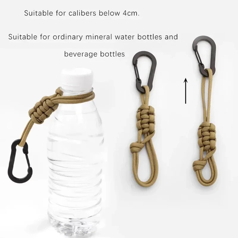 Correa Multifuncional para Botella de Agua con Cordón de Paracord para Exteriores, Correa Universal Portátil para Botella de Agua para Mochila, Sombrero, Agua Mineral