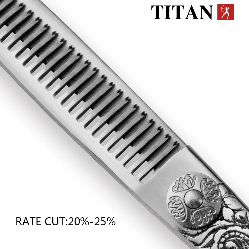 Tijeras de Peluquería Profesionales Titan de Acero Japonés 440 de 6 Pulgadas para Corte de Barbería, Tijeras de Entresacar para Peluquería