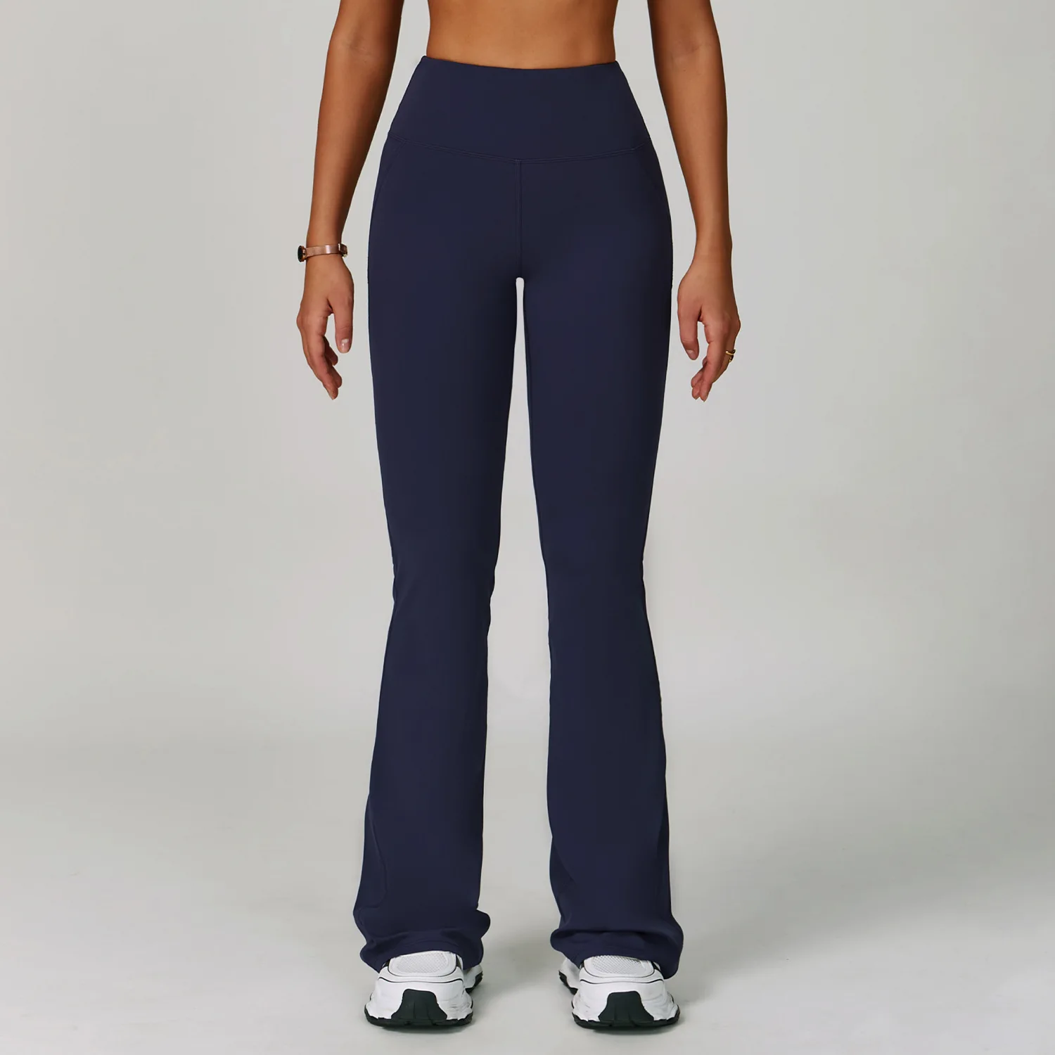 Pantalones de pierna ancha para mujer, mallas deportivas para Yoga, mallas ajustadas para correr, pantalones de entrenamiento con realce de cintura alta, pantalones deportivos para correr y Yoga