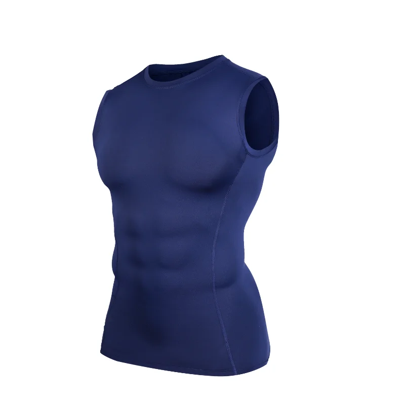 Chaleco de entrenamiento para hombre, ajustado, sin mangas, secado rápido, transpirable, absorbe la humedad, correr, entrenamiento de gimnasia, camiseta sin mangas para Fitness