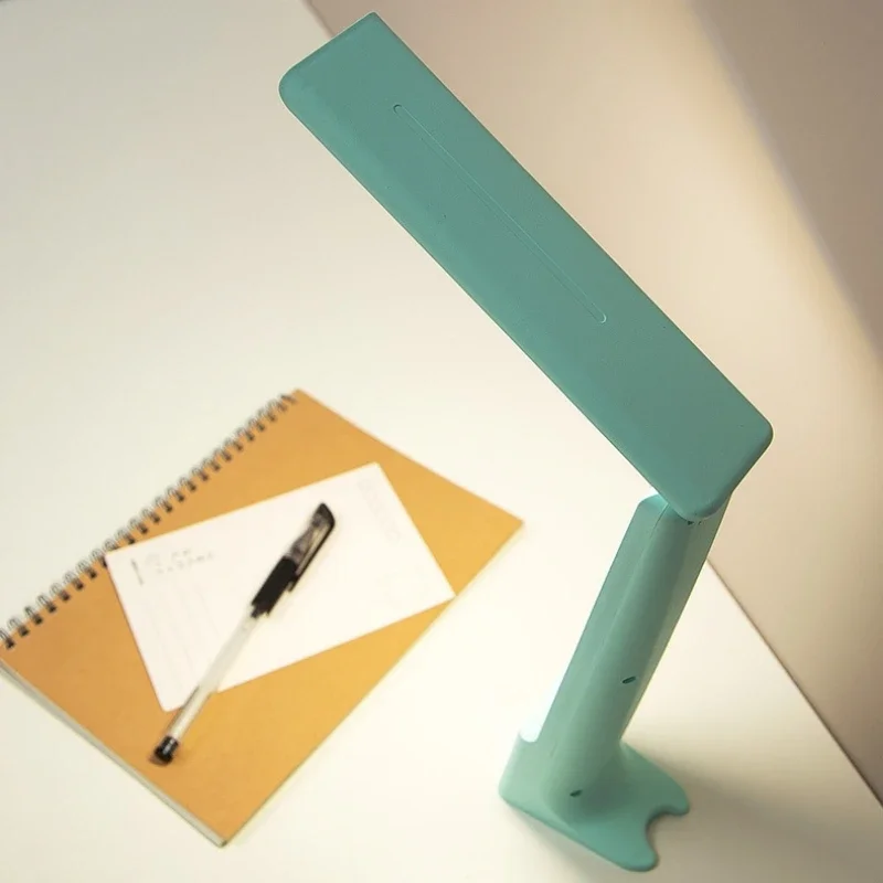 Lámpara LED de escritorio plegable con carga USB, Control táctil, regulable, protección ocular, lectura, estudio, oficina, dormitorio, lámpara de noche