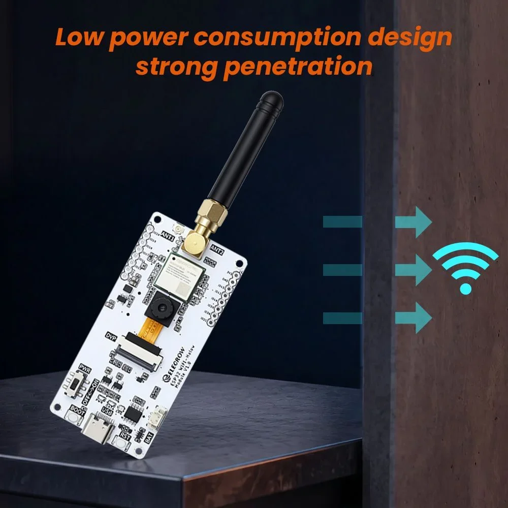 Módulo Elecrow ESP32 Wi-Fi HaLow con cámara de 2MP |   32Mbps de Alta Velocidad |   Transmisión de Larga Distancia-915MHz