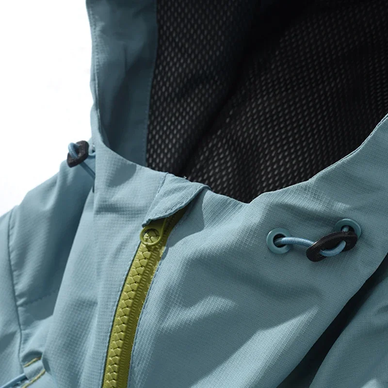 Nueva Chaqueta de Hombre para Exteriores, Impermeable, Cortavientos, Deportiva, para Escalada, Senderismo, con Múltiples Bolsillos, para Esquí, con Cremallera y Capucha