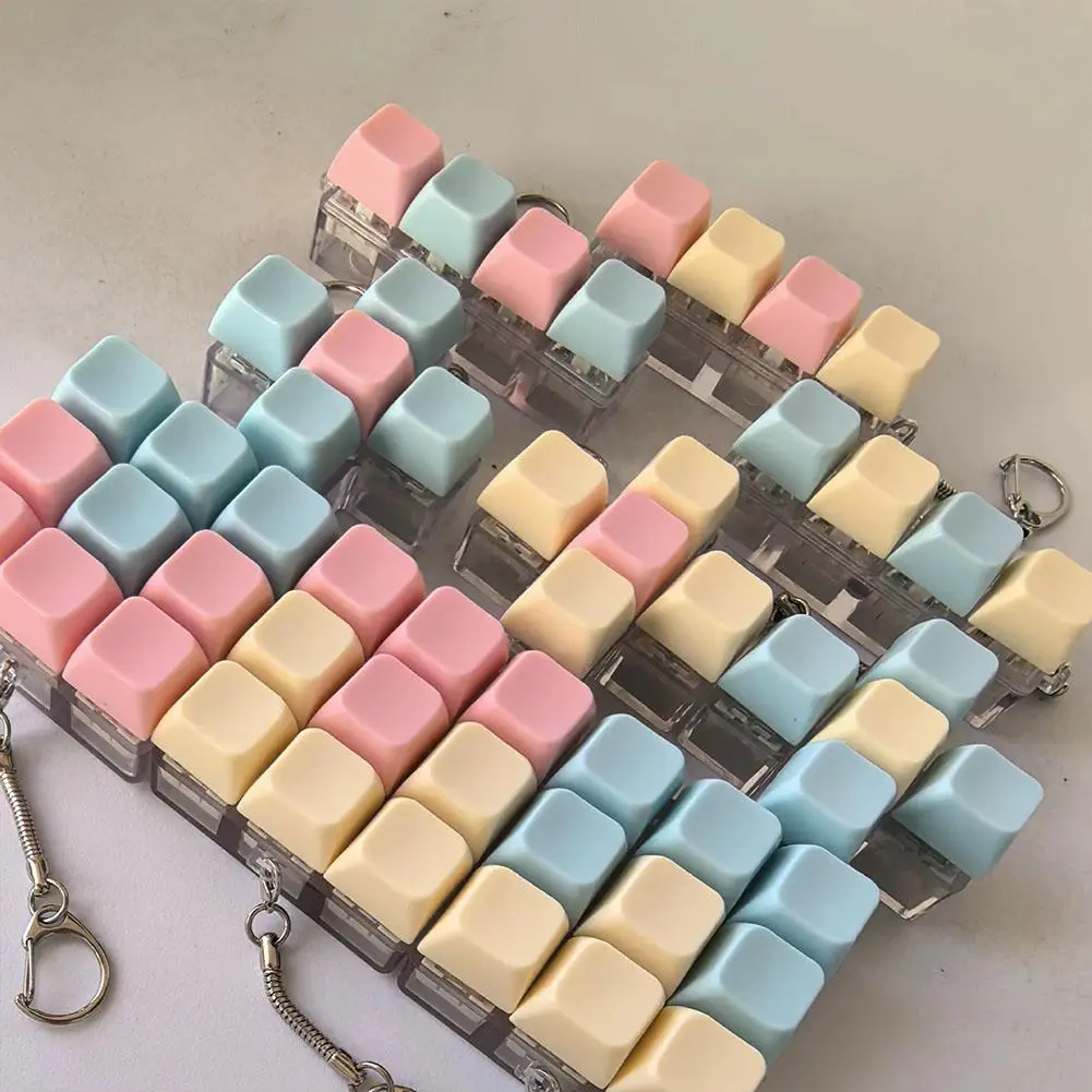 Fidget descompresión 1/4/5/9 teclado juguete antiestrés juegos de teclado de dedo para adultos juguetes antiestrés niños niñas llavero