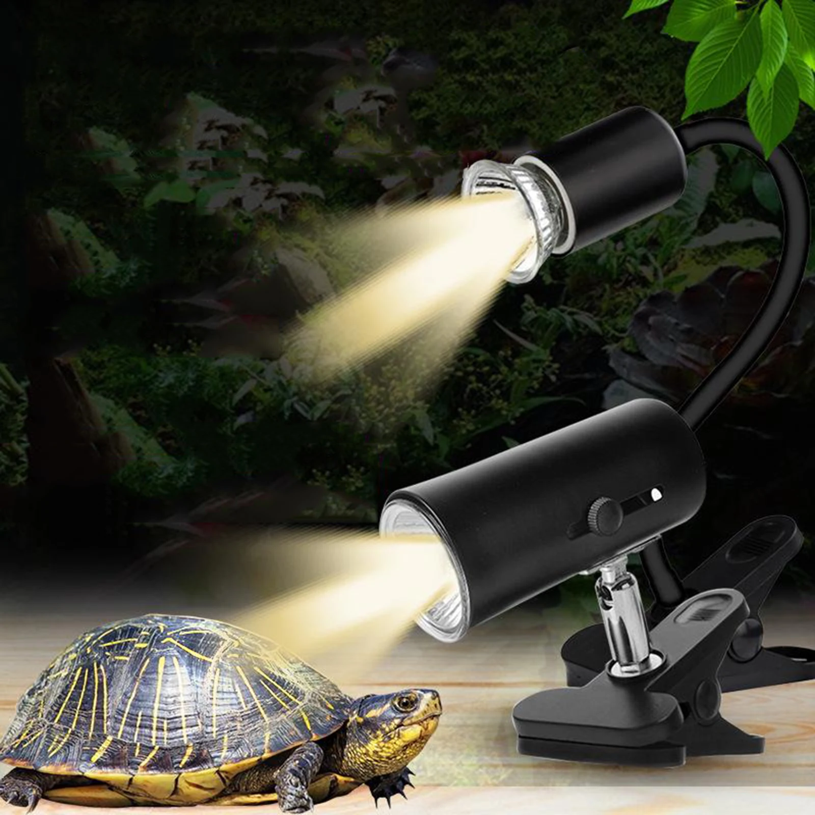 Lámpara de calefacción para reptiles UVA + UVB, minibombilla de calor para mascotas, anfibios, lagartos, controlador de temperatura, 25/50W