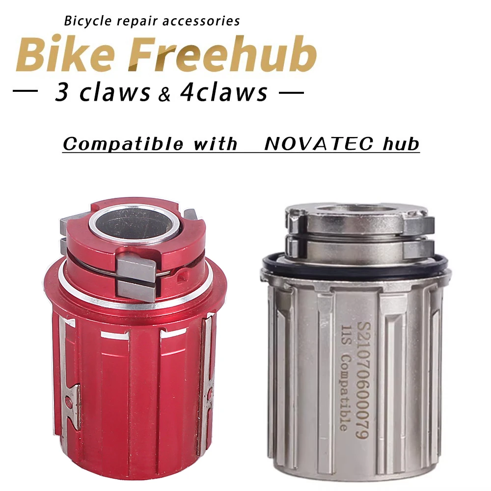 Cuerpo de cubo trasero de aleación de aluminio para bicicleta de montaña y carretera, rueda libre, 3 trinquetes, 8/9/10/11 velocidades