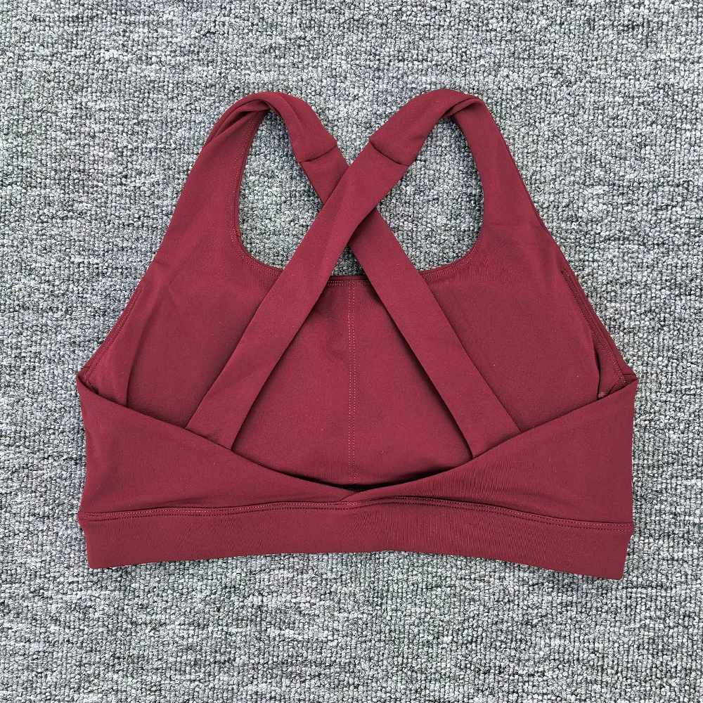 Sujetador deportivo para mujer, Top cruzado para gimnasio, entrenamiento para correr, sujetador de Yoga, ropa interior elástica para entrenamiento, ropa de Yoga Sexy para Fitness