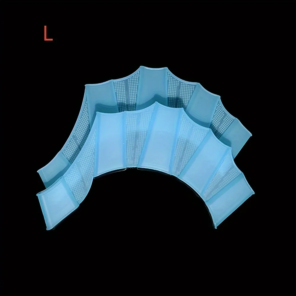 1 par de aletas de silicona para natación, guantes de natación con membrana para los dedos, para entrenamiento deportivo profesional en piscina