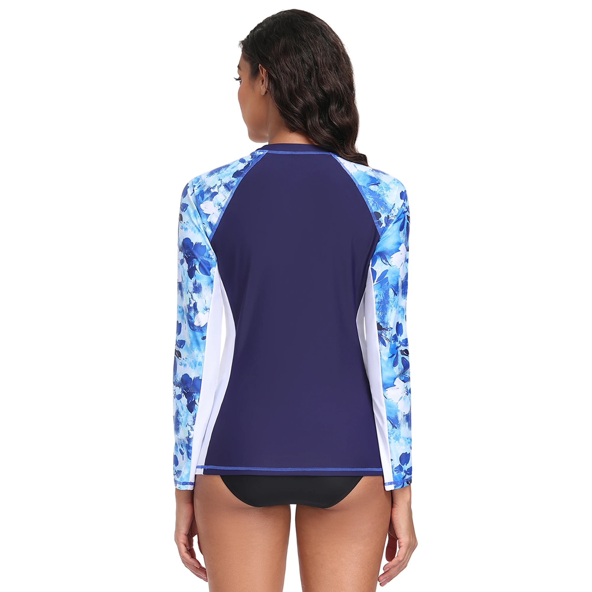 Anfilia Rash Vest para mujer, camisetas de manga larga, protección solar UPF 50+, camisetas para nadar en la playa