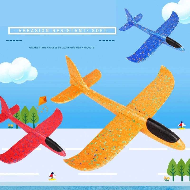 48cm lanzamiento de mano grande lanzamiento de espuma Palne EPP modelo de avión planeador modelo de avión al aire libre DIY juguete educativo para niños