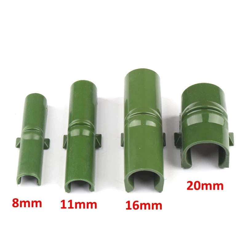 10 Uds. De 8/11/16/20mm, marco de invernadero, tubo de tubo, abrazadera de Clip, accesorios de red de sombra de jardín, accesorios fijos de película plástica