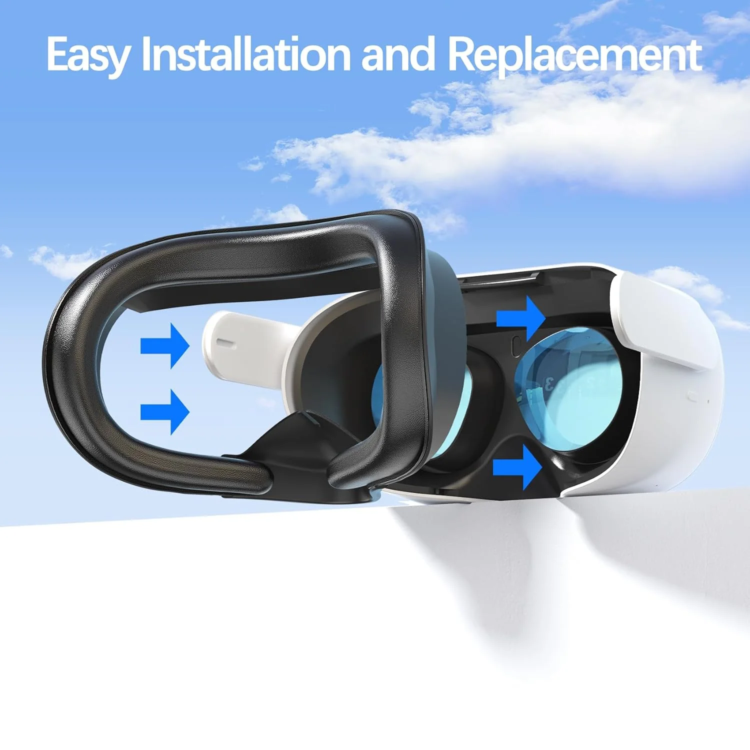 Reemplazo de mascarilla facial suave y transpirable para Oculus Quest 2/3/3S, soporte de interfaz Facial de cuero PU 3 en 1 para Meta Quest 2/3/3S