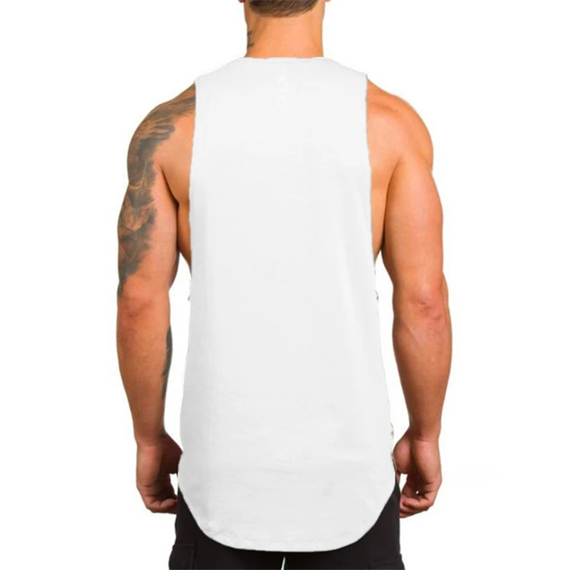 Ropa deportiva de gimnasio de marca, camisetas de algodón, camisetas sin mangas con tirantes para culturismo, camiseta de Fitness para hombres, chalecos para correr sin mangas para chicos musculosos