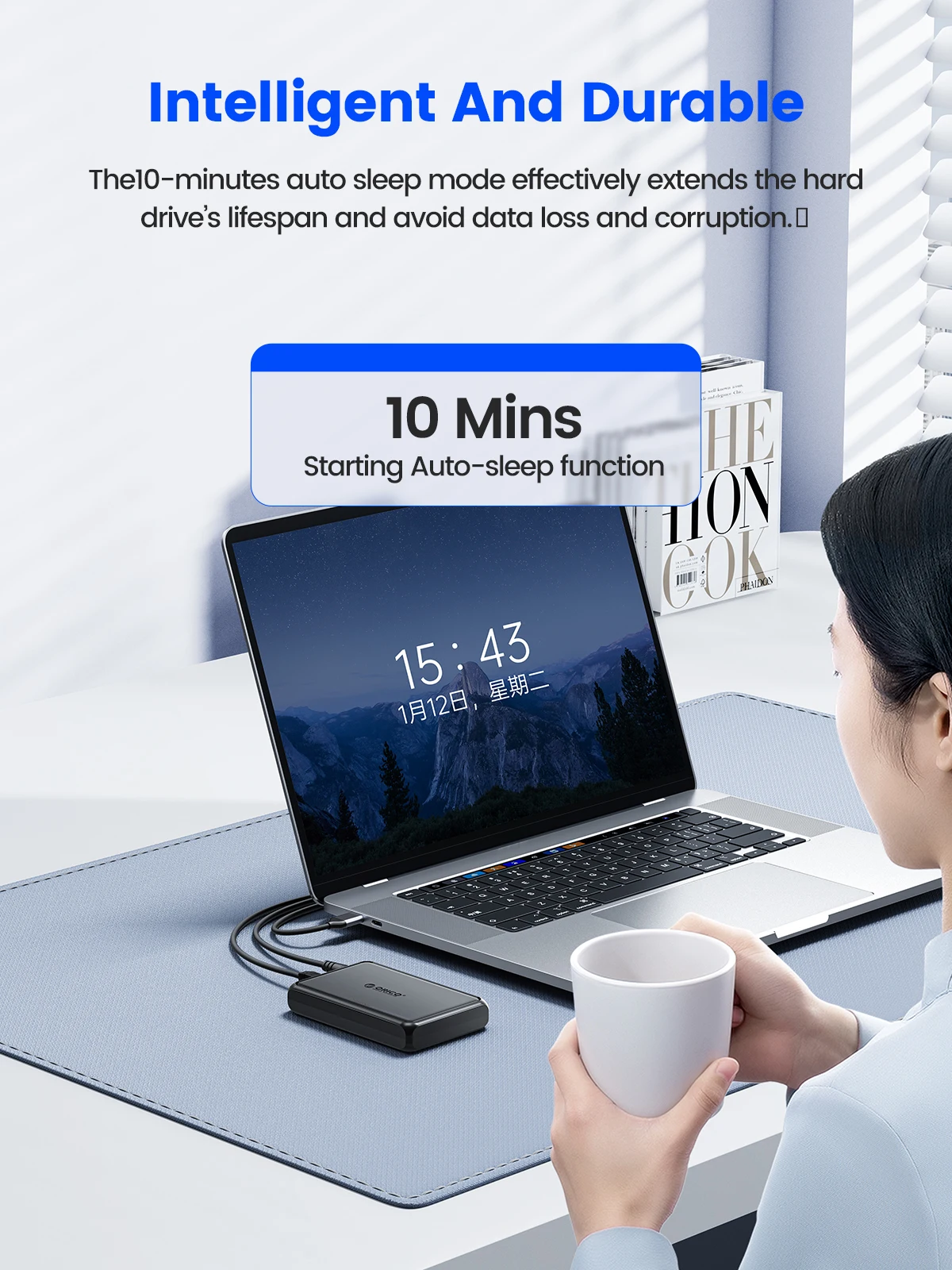 ORICO 3,5 "carcasa de disco duro tipo C 5Gbps SATA a USB3.0 USB3.1 HDD para SSD HDD PC portátil Metal + ABS disipación de calor