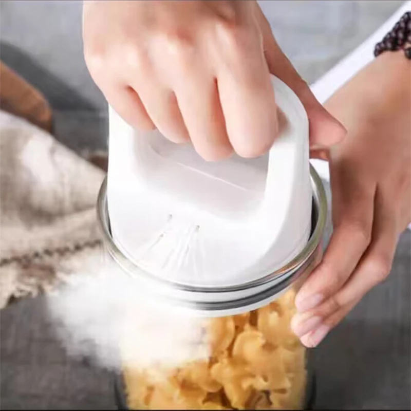 Tanques sellados al vacío para granos de café, almacenamiento de alimentos en la cocina, contenedor de vidrio transparente, recipiente para té a prueba de humedad, latas de mantenimiento fresco para el hogar