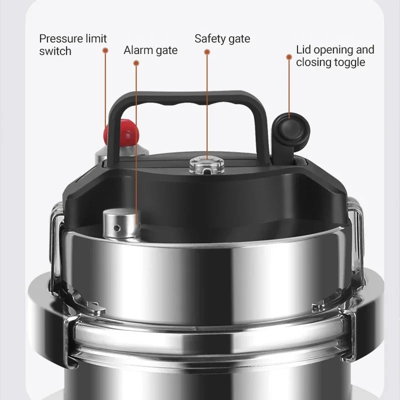 Olla a presión pequeña para acampar al aire libre de 0,8-2L, olla arrocera portátil de acero inoxidable 304 para herramienta de cocina, olla a presión